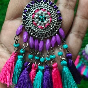 Multicolored Tassel Earrings