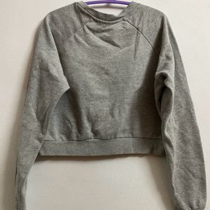 GLITTER CROP SWEATSHIRT