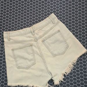 Washed Blue Denim Shorts