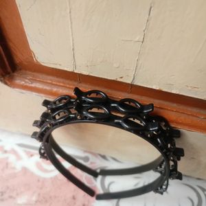 Twister Black Embellished Hair Band