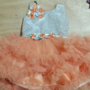 Buteful Net Frock For Baby Gril