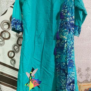 Sea Green Pure Cotton Kurta