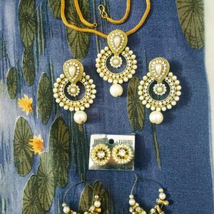 Combo Of Traditional Necklace Set And Earings