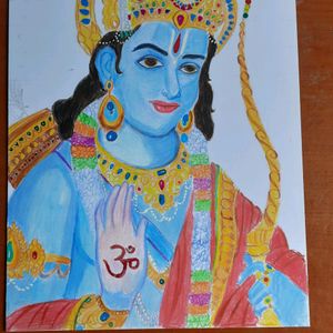 Shree Ram Ji Drawing 🙏🏻 With Pencil Colour