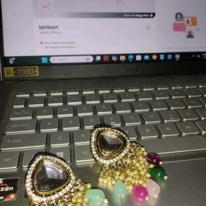 Multi Color Pearl  Earings