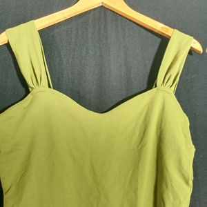 Olive Green Western Top(women's)