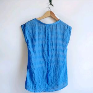 Stylish Super Cool Blue Western Top