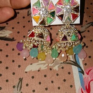 Multi Colour Earings