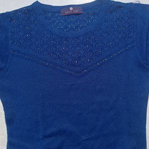 Blue Woolen Top