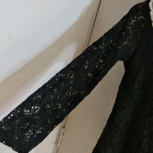 Beautiful Black Lace Top With Nice Collor