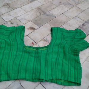 Beautiful Green Laharia Print Blouse