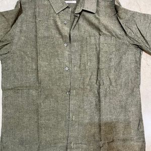 Fabindia Shirt Green - Medium Size for Men