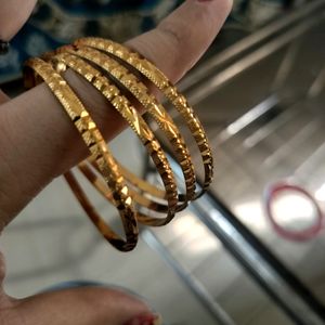 Gold plated bangles