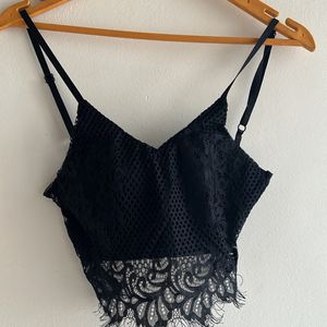 Lace Back Tie Knot Padded Bralette