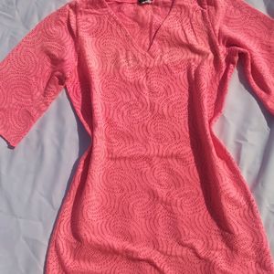 Pink Cute A Line Dress