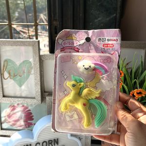 Unicorn Rainbow 🌈 Erasers - Yellow