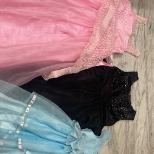 3 Combo Frocks For 2-5 Years Girl