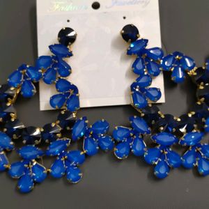 Shoulder Length Big Korean Earrings