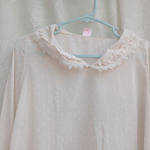 Korean Peter Collar Top