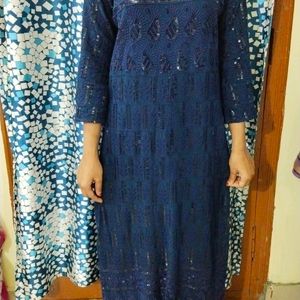 Royal Blue Chamki Kurti