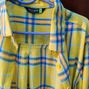 Yellow check Shirt