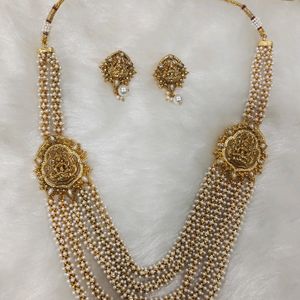 5 Layered South Gold Polish Necklace Set