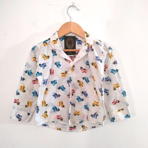 White With Scooty Cartoon Print Shirts (Boy's)