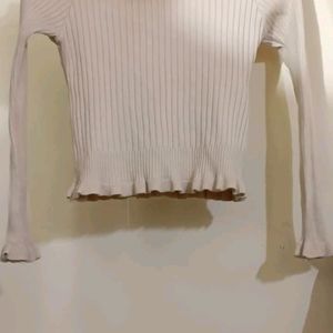 Cream Coloured Full Sleeves Top