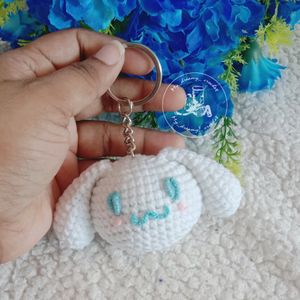 Amigurumi Cinnamoroll Head Keychain