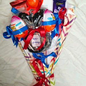 Handmade Kinder Joy And Chocolate Bouquet