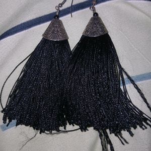 Black Thread Earring
