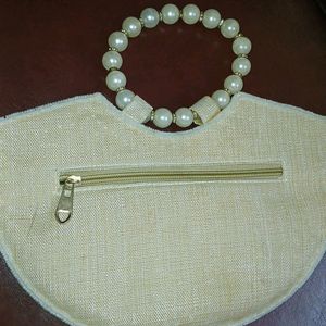 Pearls And Daimond Work Handbag Clutch