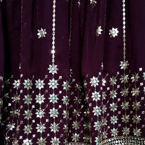 New Purple Anarkali Style Gown