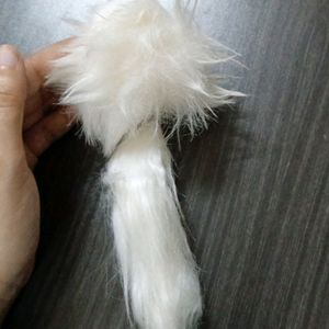 White Dog Keychain