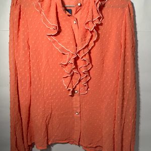 Orange Colour Top For Girls