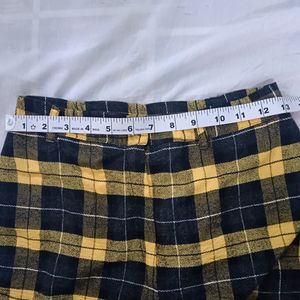 Yellow And Black Checked Trousers