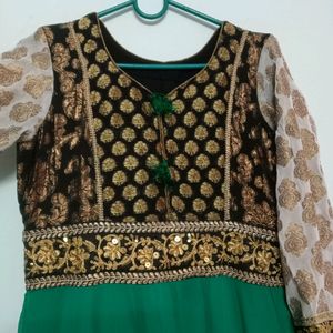 Festive A-line Kurti Long