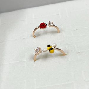 Ladybug And Bee Ring