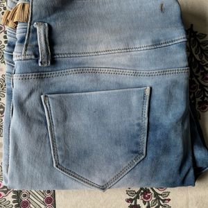 Washed Blue Skinny Jeans