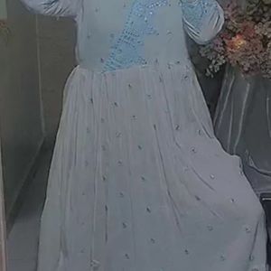 White Anarkali