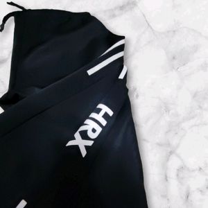 HRX Black Solid Active Joggers