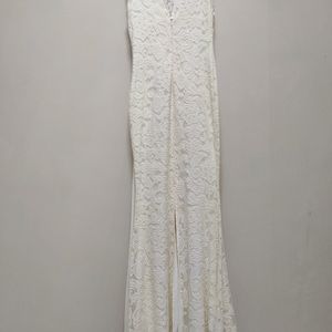 White Lacework Maxi Dress