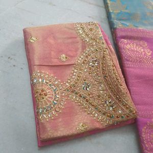 Kanchipuram Saree With Work Blouse