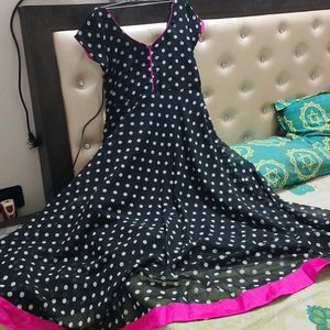 Beautiful Polka Dot Gown In Soft And Light Weight