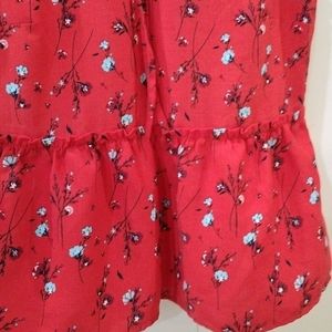 Allen Solly Floral Ruffled Red Top