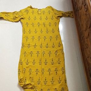 Mustard Colour Kurta