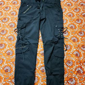 Black Colour Cargo Pant || For Mens