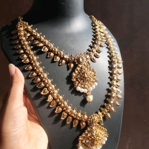 Beautiful Gold Toned Double Layered Necklace