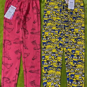 New W Tag,Set Of 2 Girls Leggings