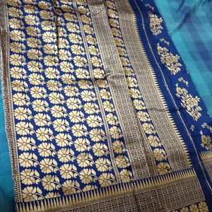 Kanjeeveram Saree💙🩵